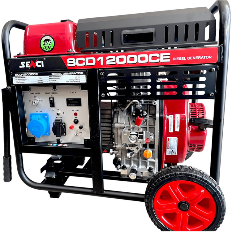 موتور برق گازوئیلی سنسی ۸ کیلووات | مدل SC12000CE | تک فاز