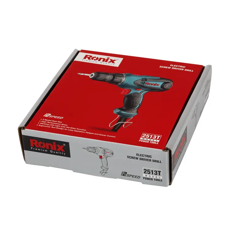 پیچ‌گوشتی برقی ترکمتردار دو سرعته 280 وات رونیکس 2513T