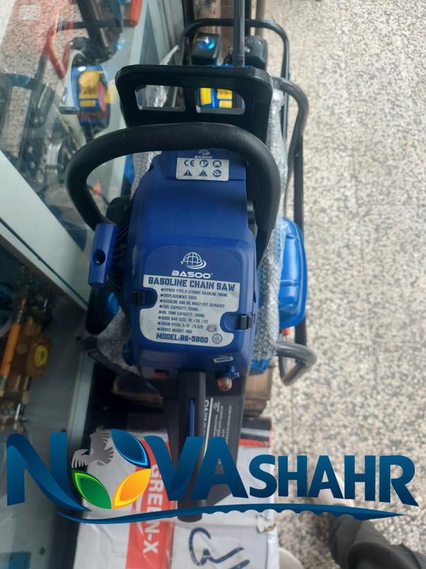 اره موتوری باسو BASOO مدل BS-5800 | اره زنجیری بنزینی 58 سیسی